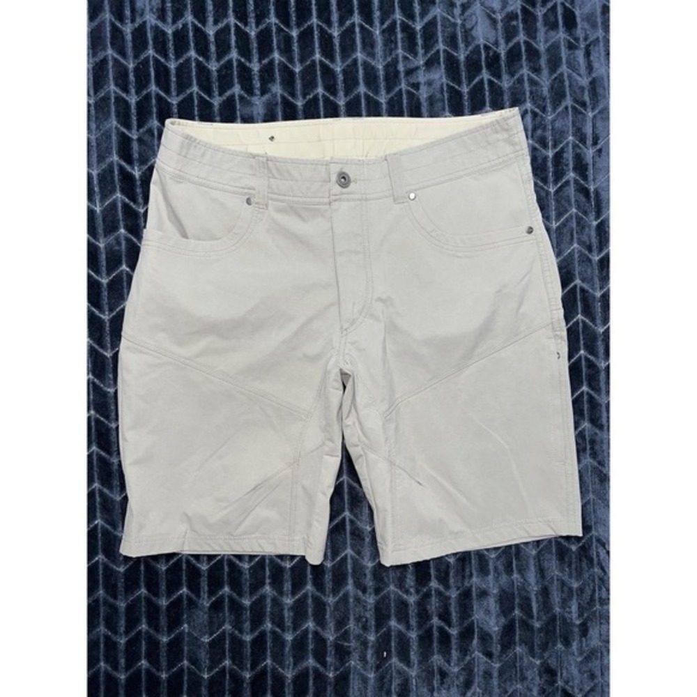 Men’s Light Khaki Stretch Quick Dry Outdoor Hiking Utility Shorts